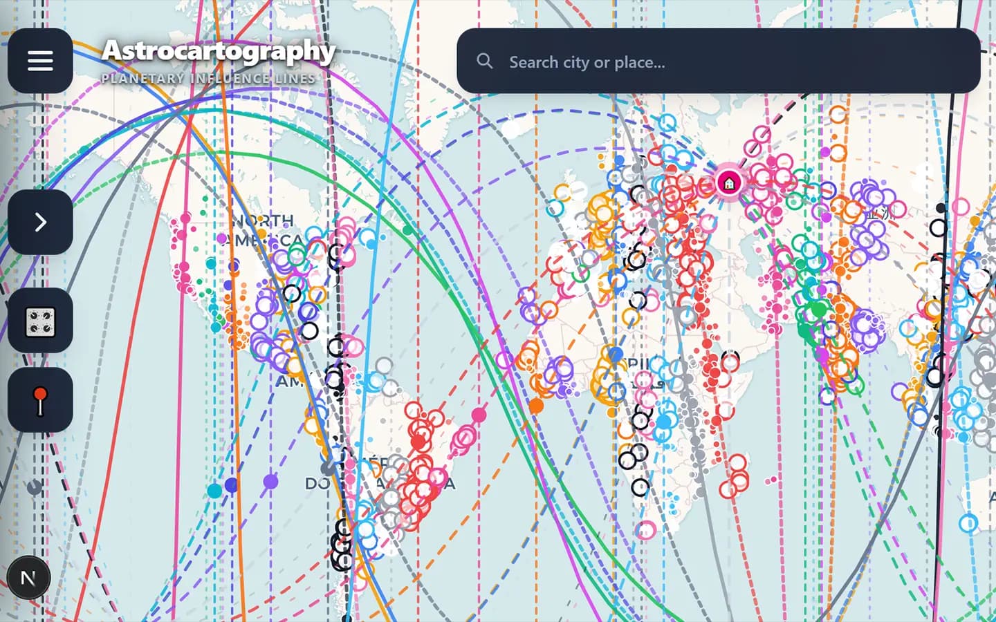 Интерфейс интерактивной астрокартографии AstroGuido
